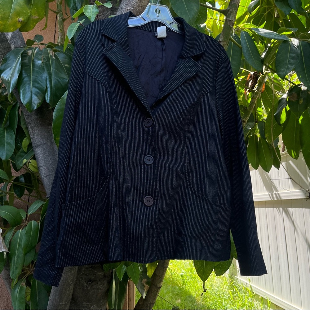 Vintage 90’s Anna Striped Blazer with Pockets! I